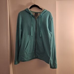 Faded Glory Women's Teal Zip-Up Hoodie
